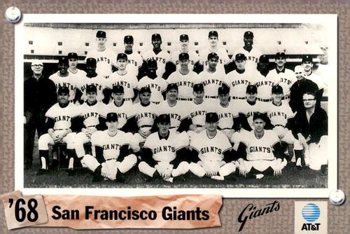 1992 AT&T San Francisco Giants Postcards #NNO 1968 Team Photo Front