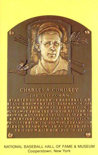 1965-22 Cooperstown Plaque Postcards #NNO  Charles Comiskey  Front