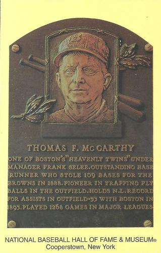 1965-22 Cooperstown Plaque Postcards #NNO Tom McCarthy Front