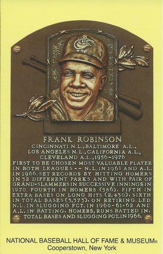 1965-22 Cooperstown Plaque Postcards #NNO Frank Robinson Front