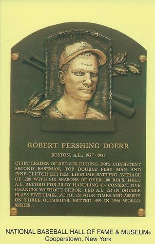 1965-22 Cooperstown Plaque Postcards #NNO Bobby Doerr Front