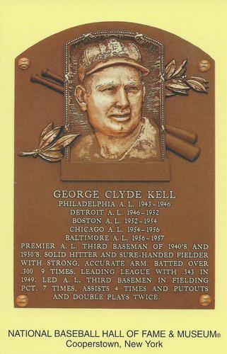1965-22 Cooperstown Plaque Postcards #NNO George Kell Front