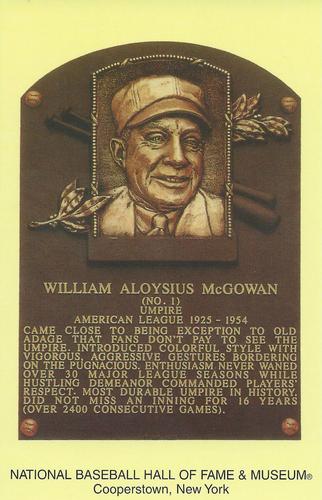 1965-22 Cooperstown Plaque Postcards #NNO Bill McGowan Front