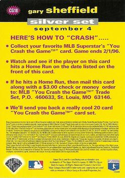 1995 Collector's Choice - You Crash the Game Silver #CG18 Gary Sheffield Back