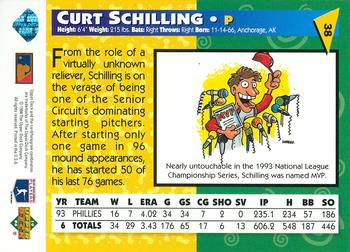 1994 Upper Deck Fun Pack #38 Curt Schilling Back