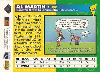 1994 Upper Deck Fun Pack #76 Al Martin Back