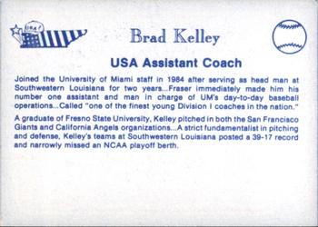 1987 BDK Pan Am Team USA Blue #NNO Brad Kelley Back