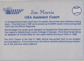 1987 BDK Pan Am Team USA Blue #NNO Jim Morris Back