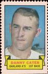 1969 Topps Stamps #NNO Danny Cater Front