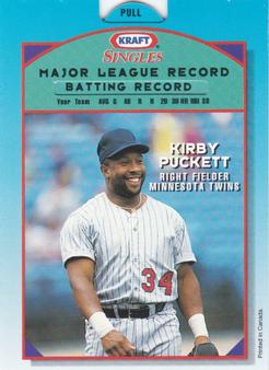 1994 Kraft Singles Superstars #9 Kirby Puckett Front