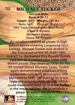 1994 Ted Williams #133 Michael Tucker Back
