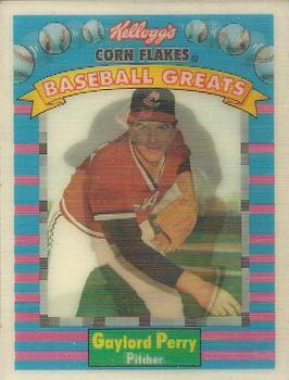 1991 Kellogg's Corn Flakes Baseball Greats #1 Gaylord Perry Front