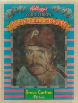 1991 Kellogg's Corn Flakes Baseball Greats #8 Steve Carlton Front