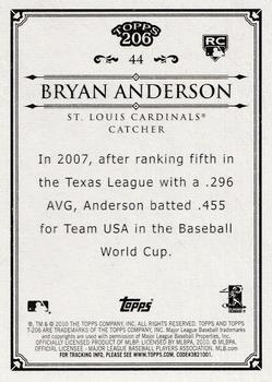 2010 Topps 206 #44 Bryan Anderson Back