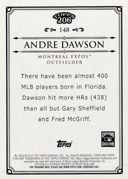 2010 Topps 206 #148 Andre Dawson Back