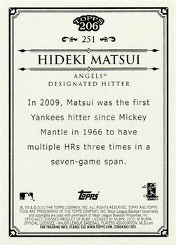 2010 Topps 206 #251 Hideki Matsui Back