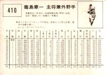 1967 Kabaya-Leaf (JF 4) #410 Shoichi Busujima Back