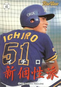 1995 BBM Orix Team Set II #040 Ichiro Suzuki Back