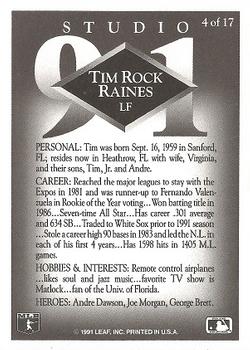 1991 Donruss - Studio Previews #4 Tim Raines Back