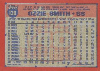 1991 Topps - Desert Shield #130 Ozzie Smith Back