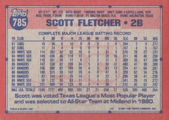 1991 Topps - Desert Shield #785 Scott Fletcher Back