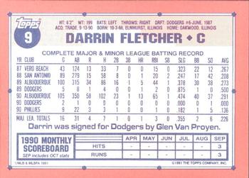1991 Topps - Collector's Edition (Tiffany) #9 Darrin Fletcher Back