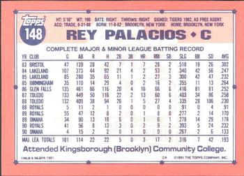 1991 Topps - Collector's Edition (Tiffany) #148 Rey Palacios Back