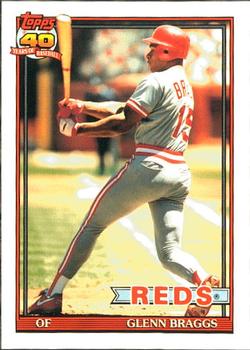 1991 Topps - Collector's Edition (Tiffany) #444 Glenn Braggs Front