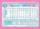 1991 Topps Micro #13 Mariano Duncan Back