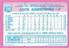 1991 Topps Micro #175 Jack Armstrong Back