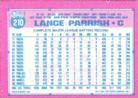 1991 Topps Micro #210 Lance Parrish Back