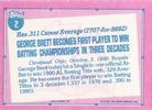 1991 Topps Micro #2 George Brett Back