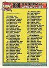 1991 Topps Micro #263 Checklist 2 of 6 Front