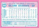 1991 Topps Micro #444 Glenn Braggs Back