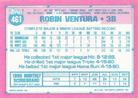 1991 Topps Micro #461 Robin Ventura Back
