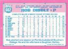 1991 Topps Micro #662 Rob Dibble Back