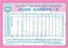 1991 Topps Micro #703 Juan Agosto Back