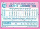 1991 Topps Micro #730 Barry Larkin Back