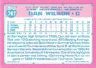 1991 Topps Micro #767 Dan Wilson Back