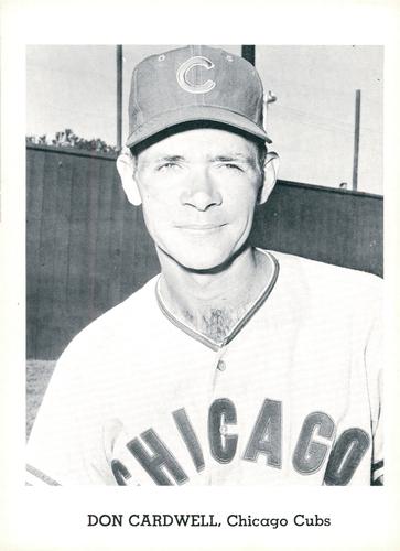 1962 Jay Publishing Chicago Cubs 5x7 Photos #NNO Don Cardwell Front