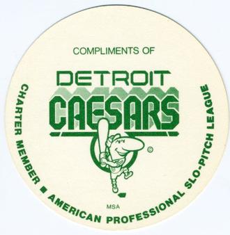 1977 Detroit Caesars Discs #NNO Steve Braun Back