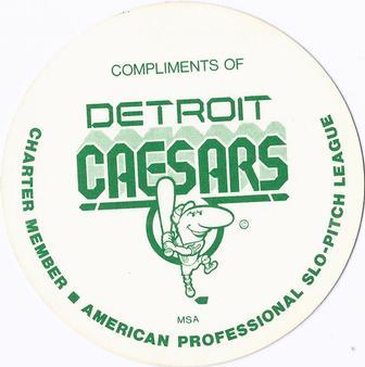 1977 Detroit Caesars Discs #NNO Rod Carew Back