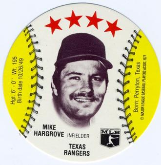 1977 Detroit Caesars Discs #NNO Mike Hargrove Front