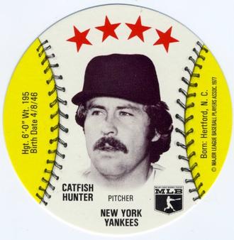 1977 Detroit Caesars Discs #NNO Catfish Hunter Front