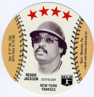 1977 Detroit Caesars Discs #NNO Reggie Jackson Front
