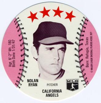 1977 Detroit Caesars Discs #NNO Nolan Ryan Front