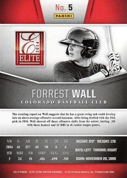 2014 Panini Elite Extra Edition #5 Forrest Wall Back