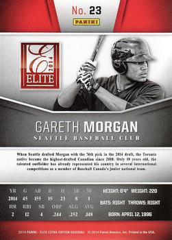 2014 Panini Elite Extra Edition #23 Gareth Morgan Back