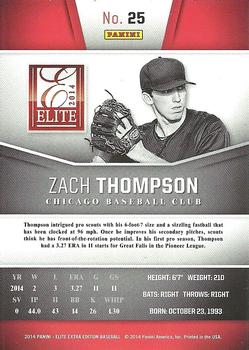 2014 Panini Elite Extra Edition #25 Zach Thompson Back