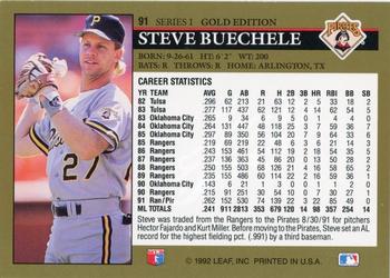 1992 Leaf - Black Gold #91 Steve Buechele Back